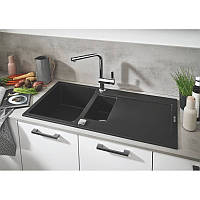 Чорна гранітна мийка Grohe EX Sink 31646AP0 серія K500 10050