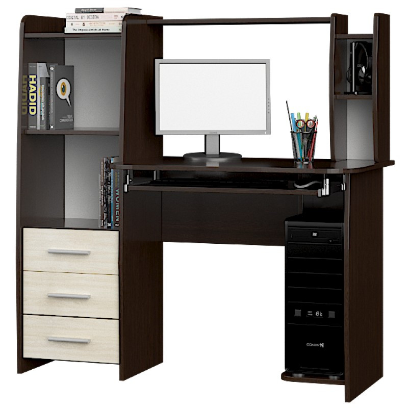 Стіл комп'ютерний із надбудовою Ліра