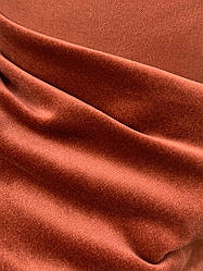 Меблева тканина вельвет люх Теракотовий