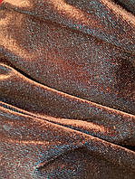 Меблева тканина вельвет люх коричнево-бірюзовий