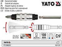 Адаптер тримач біт YATO магніт двосторонній 1/4" 100 мм 30° YT-04635