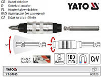 Адаптер тримач біт YATO Польща магніт двосторонній 1/4" 100 мм 30° YT-04635