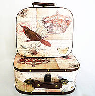 Декоративный сундук - чемодан набор из 2-х Корона