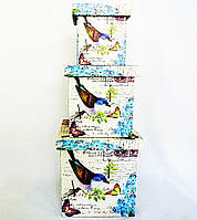 Сундук шкатулка - коробка набор из 3-х Птица