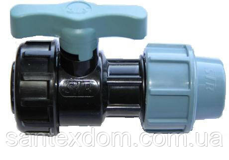 Кран 50 х 1 1 1/2" В (ПНД, STR), фото 1