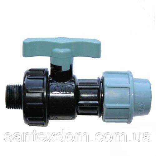 Кран 25 х 3/4 Н (ПНД, STR), фото 1