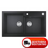 Гранітна мийка Grohe EX Sink 31649AP0 серія K400 8650 см подвійна чорна, фото 2