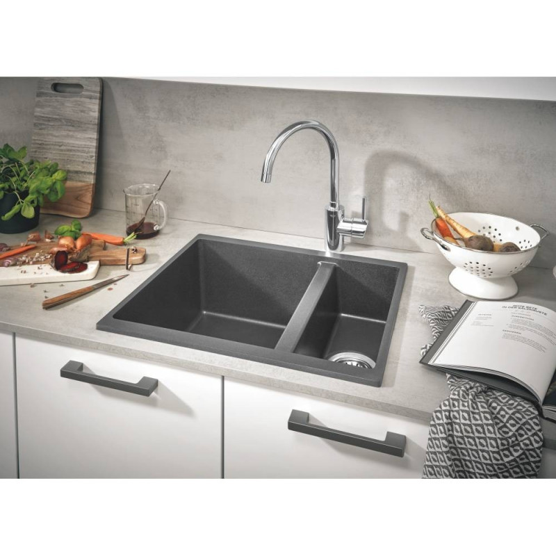 Гранітна мийка Grohe EX Sink 31648AT0 серія K500 5546 двухчашевая графіт