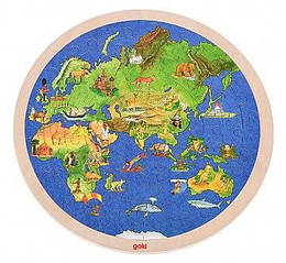 Пазл деревянный "Планета Земля", 57 элементов - Goki