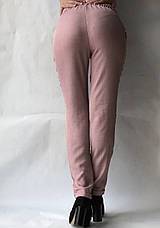 Літні штани з льону-котону No14 БАТАЛ рожевий, фото 3