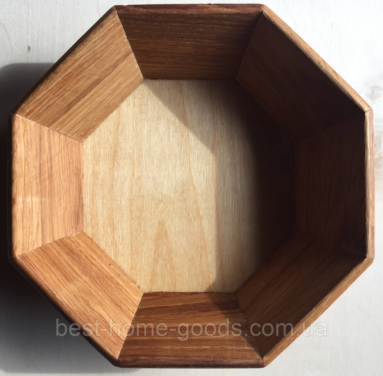 Дерев’яна миска для хліба, випічки, фруктів і цукерок | ручна робота з дуба | фігурна форма | 21 см | висота 5 см | дно фанера, фото 1