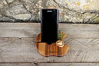 Деревянная подставка для iPhone и iPad Яблоко 175*140*15 мм (EW-4)