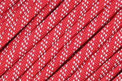 Шнур щільний плоский чехол 7мм червоний+білий моток 100м
