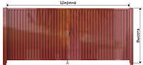 Ворота розпашні (отвір: 4000 х 2000 мм), зашивання профлист 1стор., фото 3