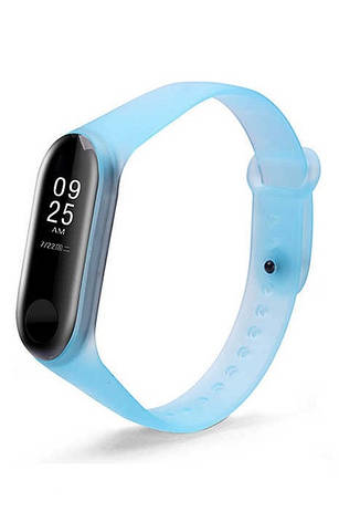 Браслет для Xiaomi Mi Band 3 / 4 Прозрачный Синий, фото 1