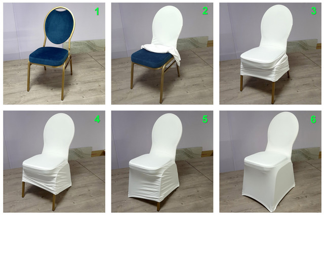 Як одягати стрейч чохол на стілець