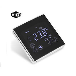 Терморегулятор програмований EcoTerm ВSN WI-FI Black сенсорний, фото 3