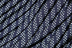 Шнур щільний плоский чехол 7мм синій+білий моток 100м