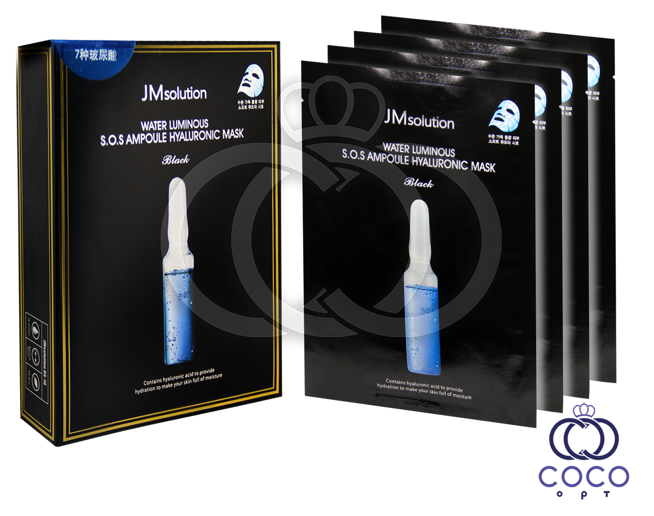Ультратонка ампульних маска JMsolution Water Luminous S. O. S. Ampoule Hyaluronic Mask поштучно