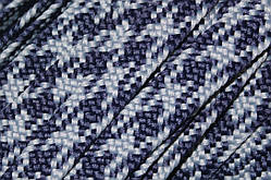 Тесьма(стрічка) шнур плоский поліестер 12мм синій+світло-сірий моток 100м