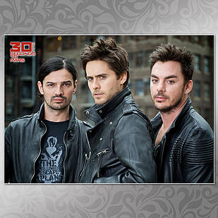Плакат А3 Рок 30 Seconds To Mars 05