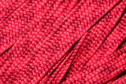 Тесьма(стрічка) шнур плоский поліестер 12мм червоний+бордовий моток 100м