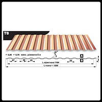 Профнастил Т8 RAL 8017 Blachy Pruszynski PURMAT