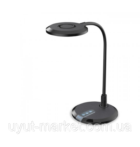 Настільний світильник 8Вт 3000K-4000К-6000К DE1731 чорний, фото 1