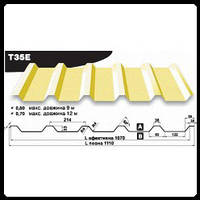 Профнастил кровельный Т-35 Е | 0.5 мм | PEMA | RAL 8017 | Blachy Pruszynski |