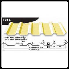 Профнастил покрівельний Т-35 Е / 0.5 мм / PEMA  / RAL 8017 / Blachy Pruszynski