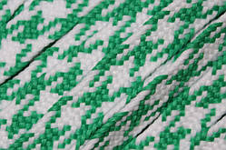 Тесьма(стрічка) шнур плоский поліестер 12мм зелений+білий моток 100м