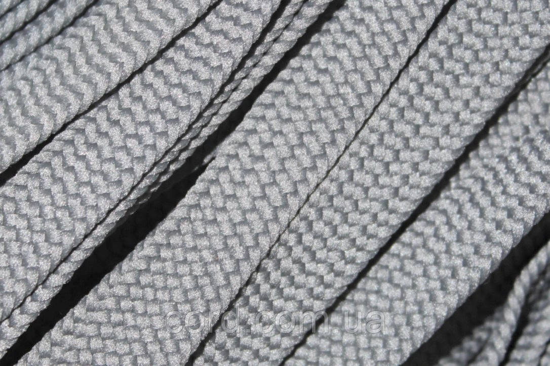 Тесьма(стрічка) шнур плоский поліестер 12мм світло-сірий моток 100м, фото 1