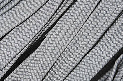 Тесьма(стрічка) шнур плоский поліестер 12мм світло-сірий моток 100м