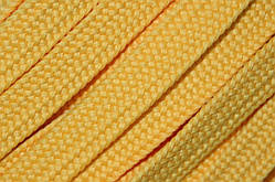 Тесьма(стрічка) шнур плоский поліестер 12мм жовтий моток 100м