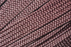 Тесьма(стрічка) шнур плоский поліестер 12мм темно-коричневий моток 100м