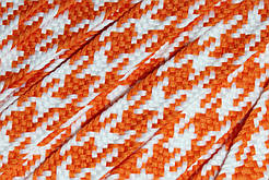 Тесьма(стрічка) шнур плоский поліестер 12мм помаранчевий+білий моток 100м