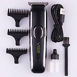 Машинка для стрижки VGR V-020 USB з 3 насадками, фото 7
