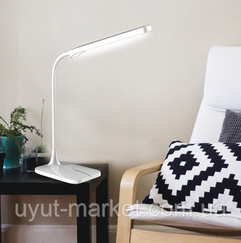 Настільний світильник 6Вт 3000K-4000К-6000К DE1732 білий, фото 1