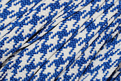 Тесьма(стрічка) шнур плоский поліестер 12мм волошка+білий моток 100м