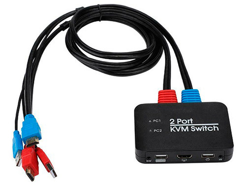 2-портовий KVM-свіч, перемикач USB, 2xHDMI, 4K 60Гц