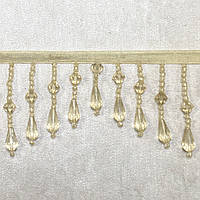 Бахрома для штор "Стеклярус фігурний" золото