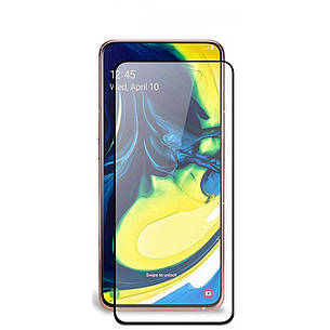 Захисне скло 9D для Samsung A80 Black, фото 3