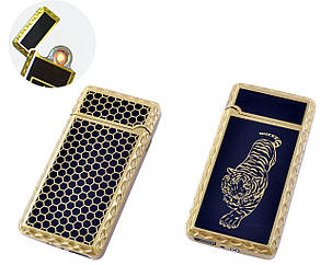Сенсорна USB запальничка зі спіраллю Lighter HL140 чорна з малюнком, фото 1
