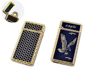 Сенсорна USB запальничка зі спіраллю Lighter HL140 чорна з малюнком, фото 3