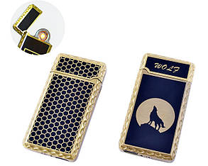 Сенсорна USB запальничка зі спіраллю Lighter HL140 чорна з малюнком, фото 4