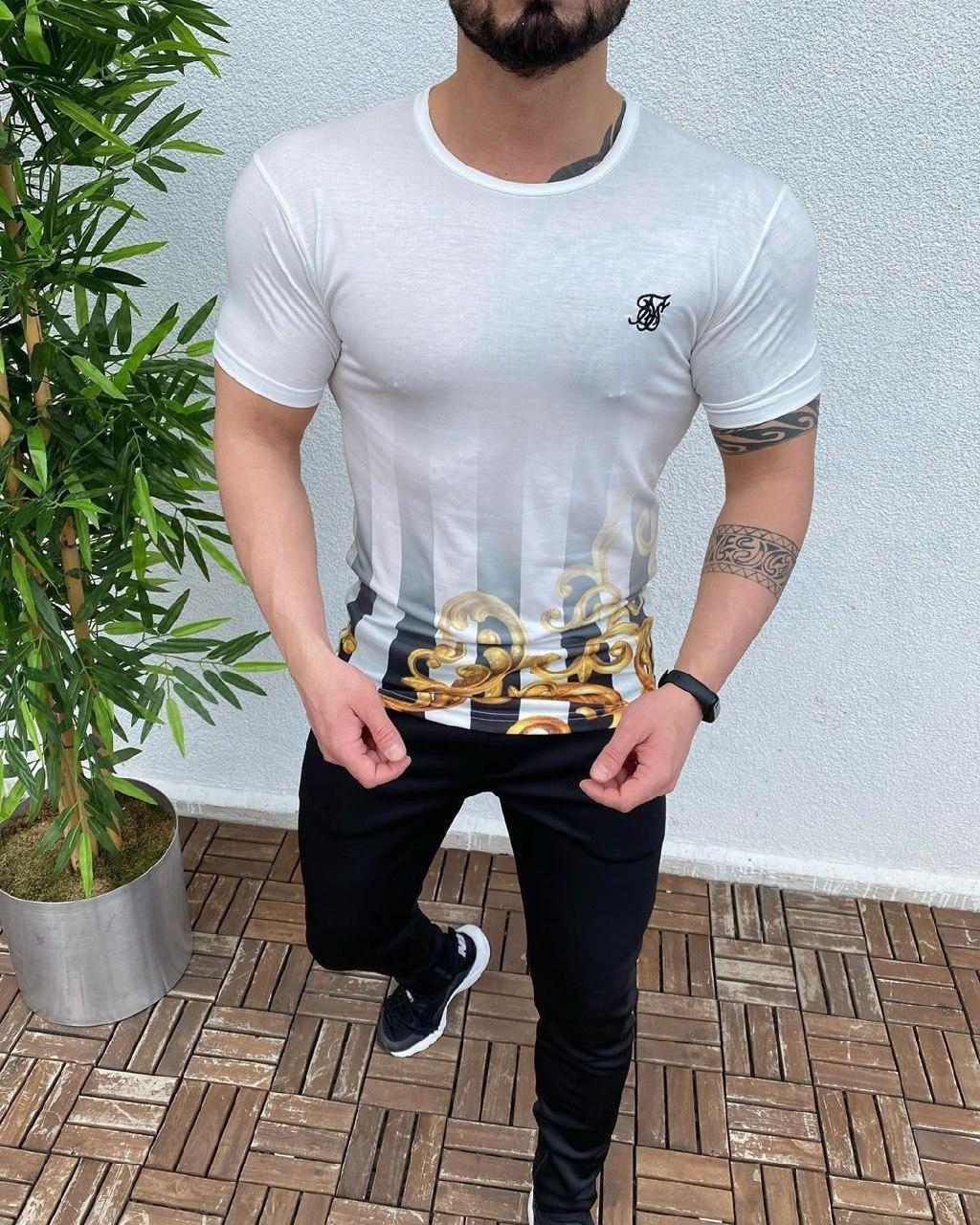 Чоловіча футболка Sik Silk M328 біла