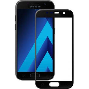 Захисне скло 9D для Samsung A3 2017 / A320 Black, фото 3