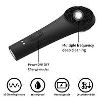 Misia Silicone Facial Cleansing Brush IPX7 Waterproof Magnetic Rechargeable Massager with 10 Skincare Modes