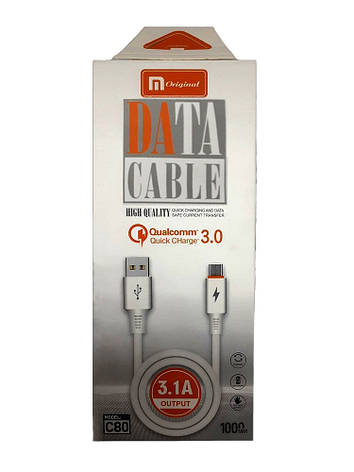 Кабель для заряджання та передавання даних Mi original C80, фото 1