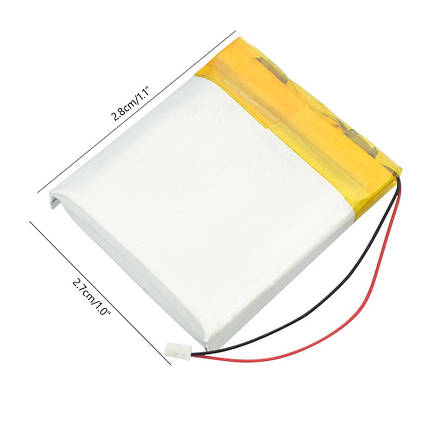 Акумулятор літій-полімерний 400 mAh 3.7 V 582728 для дитячих годин, фото 3